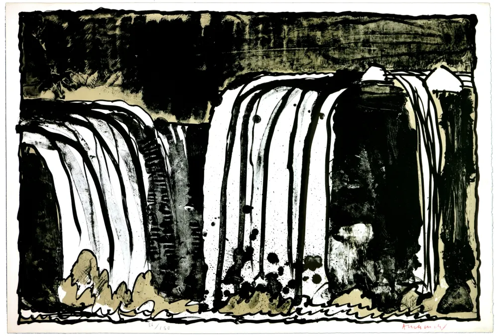 Литография Alechinsky - Chute blanche