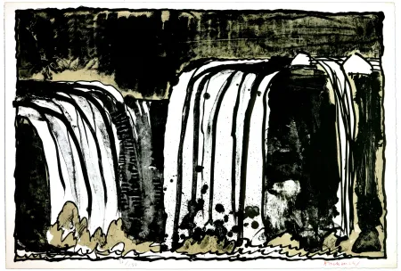 Литография Alechinsky - Chute blanche