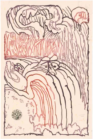 Офорт Alechinsky - Chute Libre