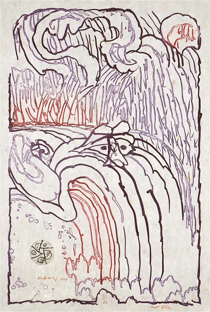 Офорт Alechinsky - Chute libre