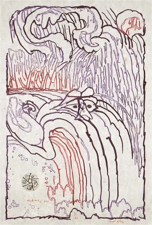 Офорт Alechinsky - Chute libre