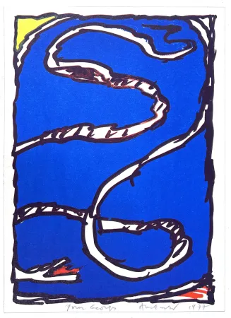 Литография Alechinsky - Coin jaune