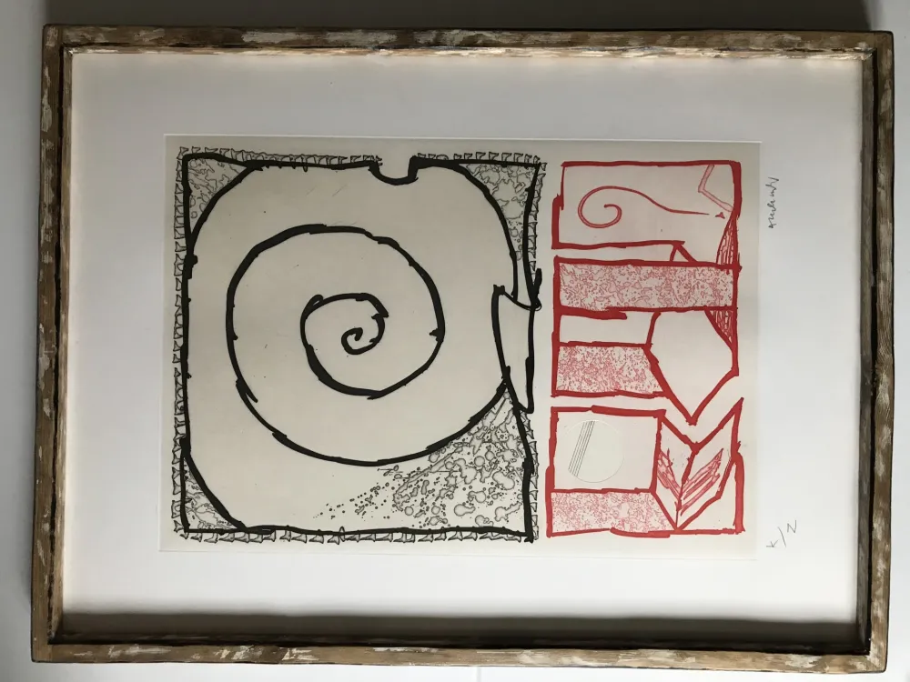 Офорт И Аквитанта Alechinsky - Composition