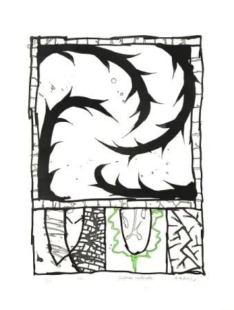 Гравюра Alechinsky - Défense naturelle