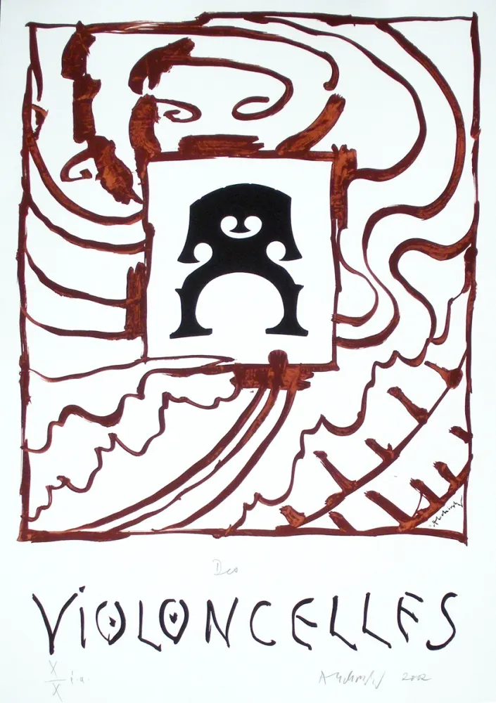 Литография Alechinsky - Des Violoncelles 