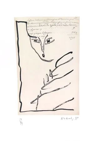 Офорт И Аквитанта Alechinsky - Devant notaire