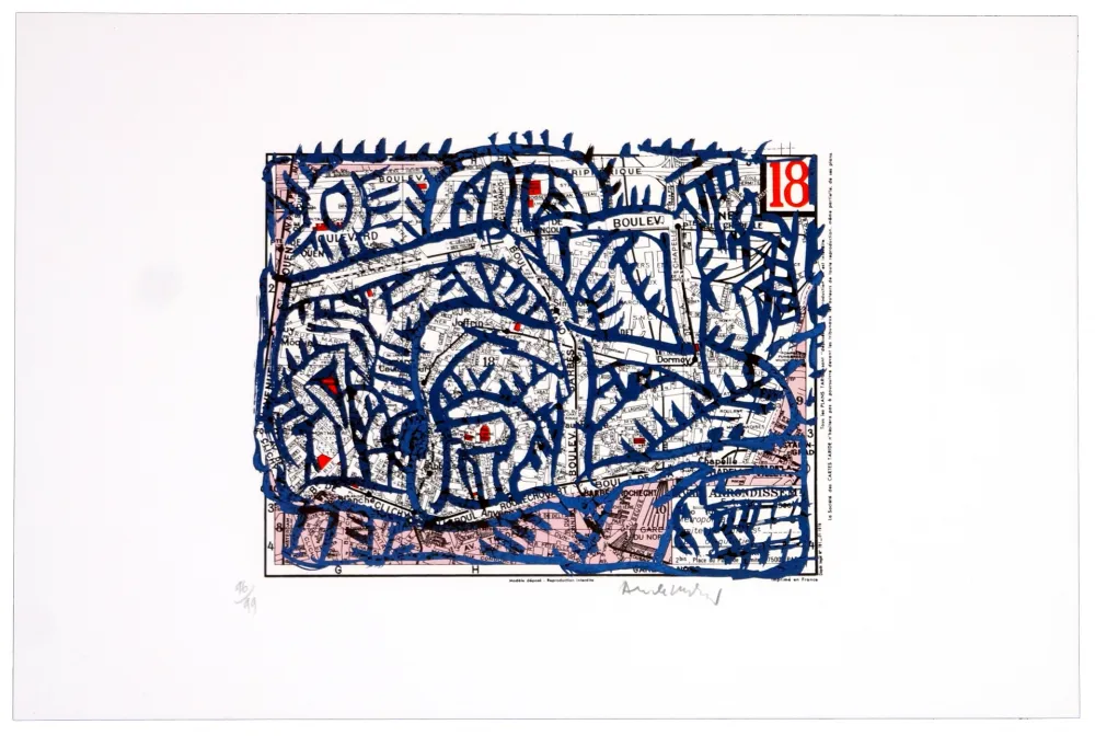 Литография Alechinsky - Dix-huitème arrondissement (Paris)