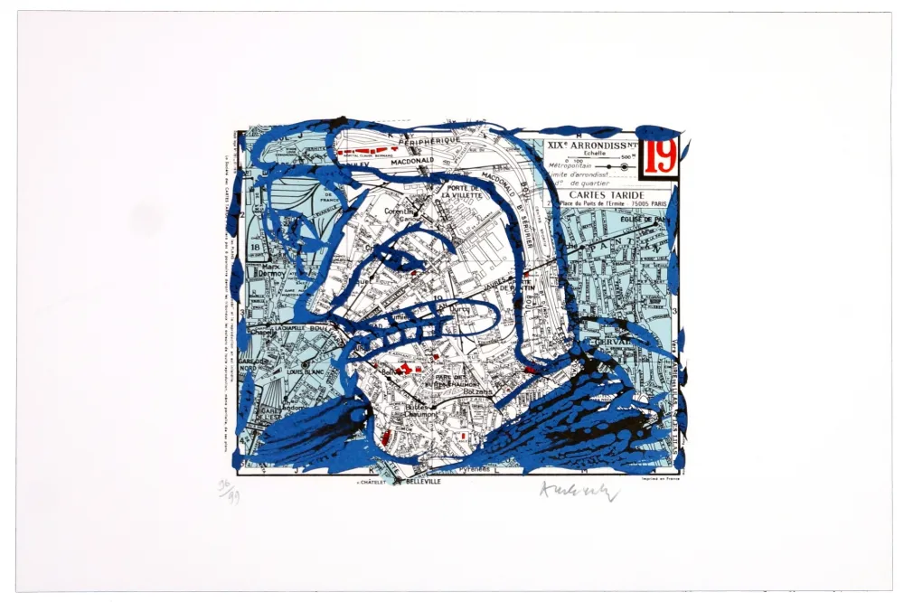 Литография Alechinsky - Dix-neuvième arrondissement (Paris)