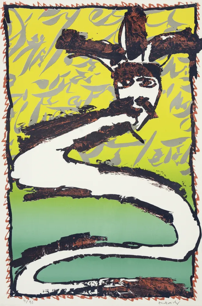 Литография Alechinsky - Dotremont peintre de l'écriture