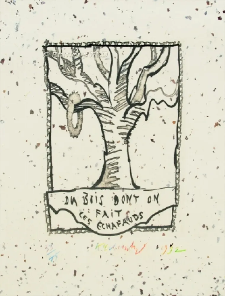 Офорт И Аквитанта Alechinsky - Du bois dont on fait les échafauds