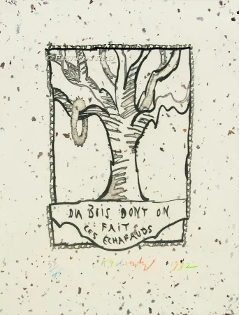 Офорт И Аквитанта Alechinsky - Du bois dont on fait les échafauds