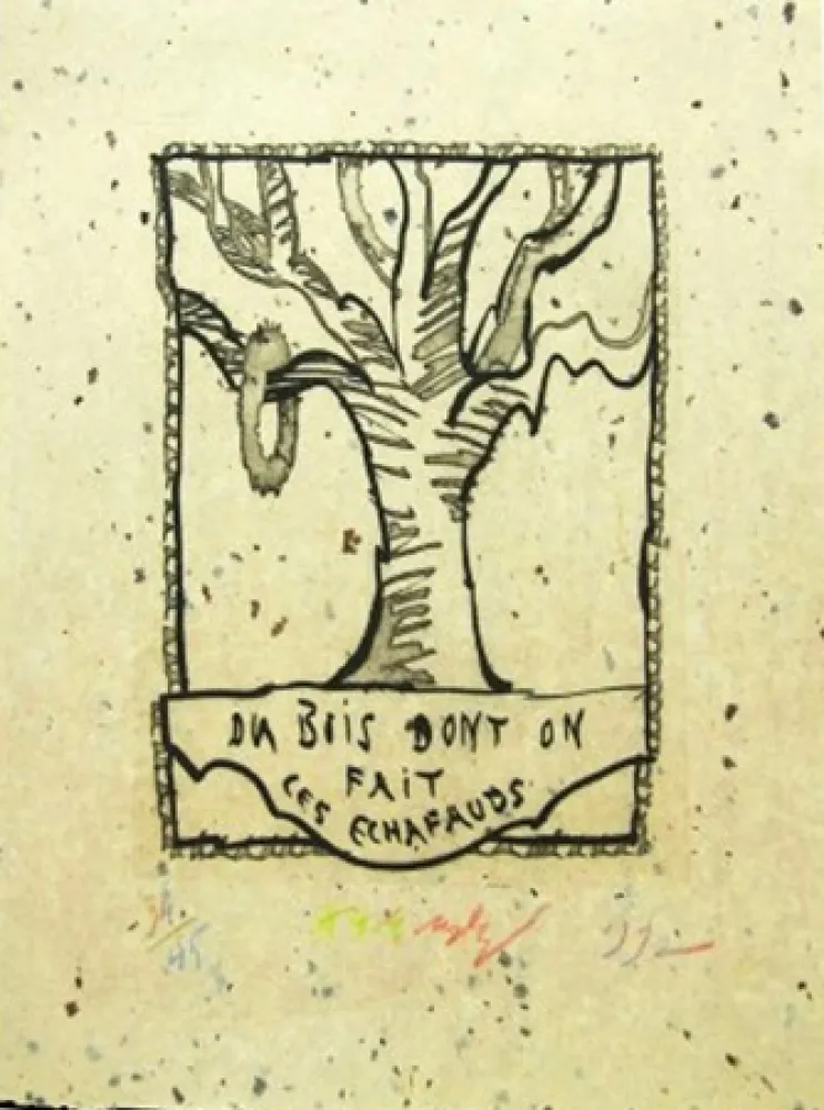 Гравюра Alechinsky - Du bois dont on fait les echafauds