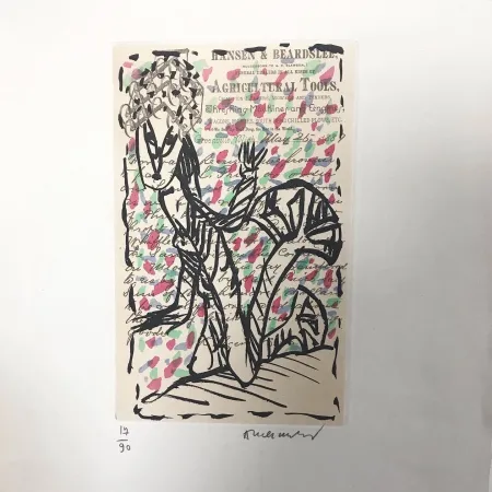 Офорт И Аквитанта Alechinsky - Eau-forte signée. 1988. 