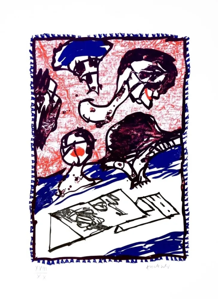 Литография Alechinsky - En Pente douce