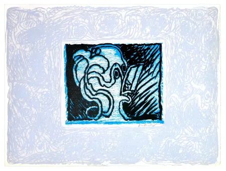 Линогравюра Alechinsky - Espionne