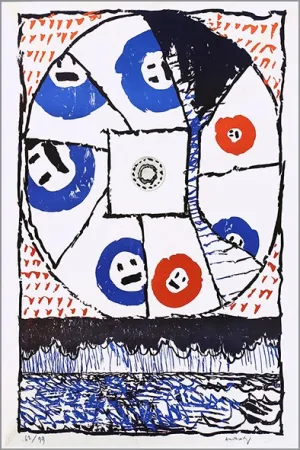 Литография Alechinsky - Fenêtre