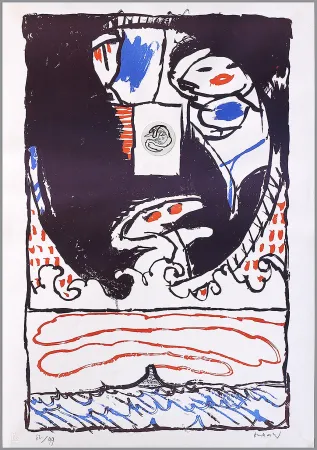 Литография Alechinsky - Fenêtre