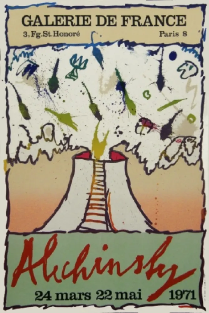 Литография Alechinsky - Galerie de France exhibition poster