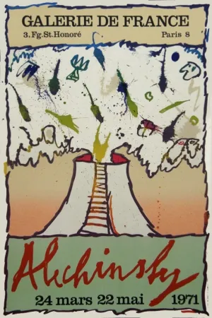 Литография Alechinsky - Galerie de France exhibition poster