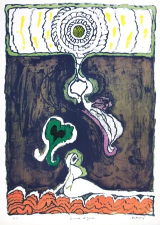 Литография Alechinsky - Gnome et Gnose 1