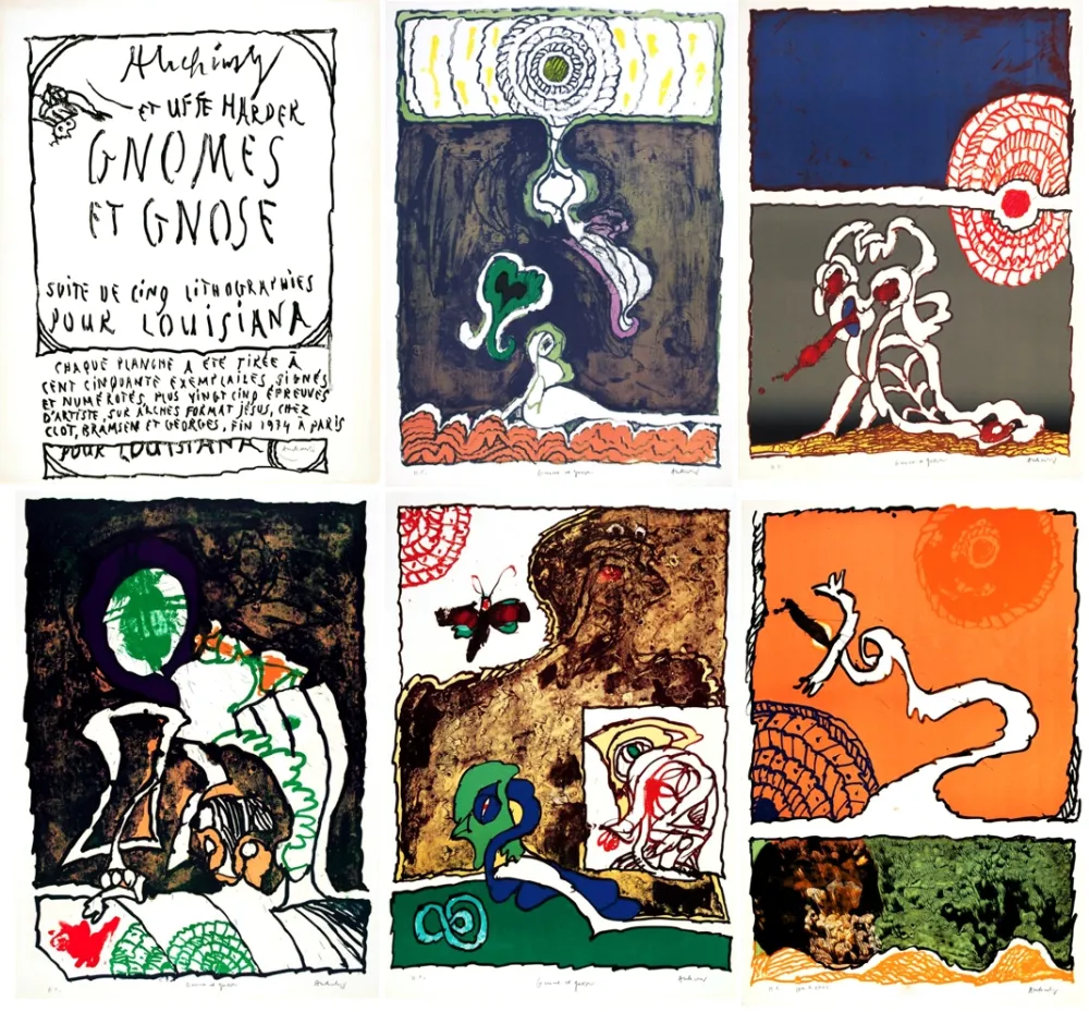 Литография Alechinsky - Gnome et Gnose (complete portofolio)