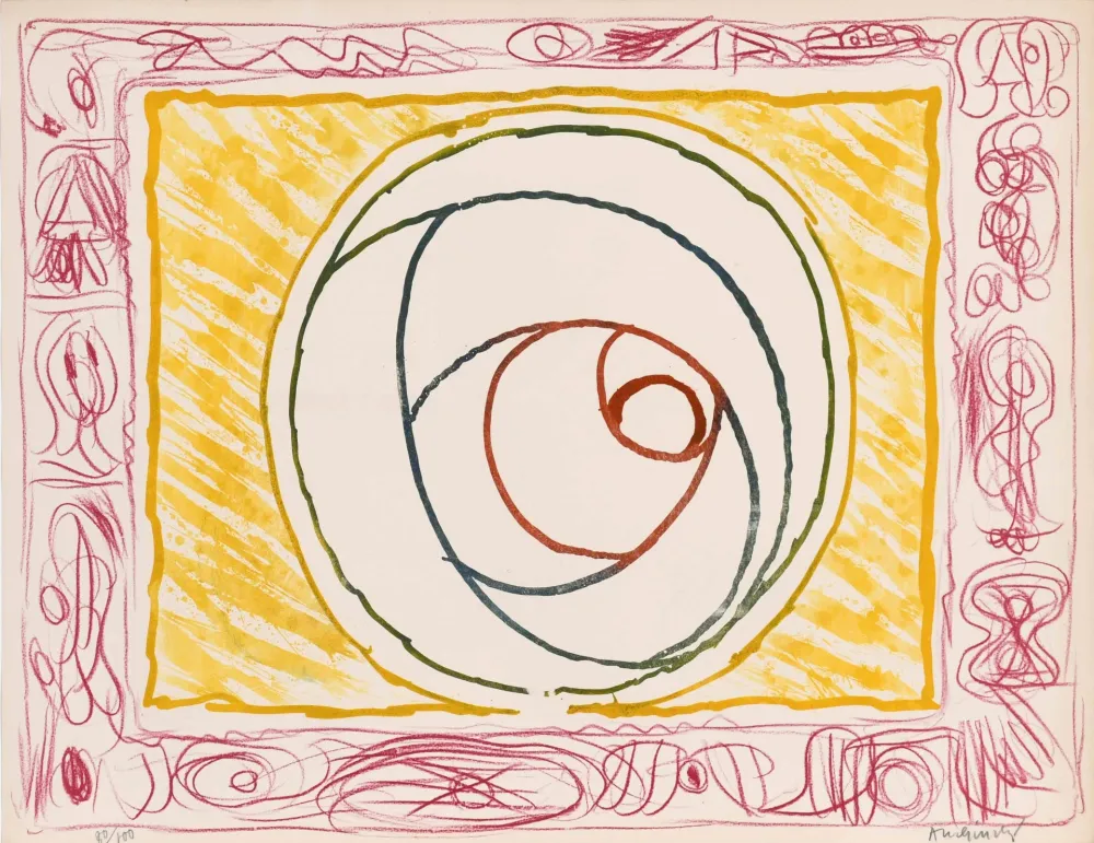 Офорт Alechinsky - Graffiti Sélénite