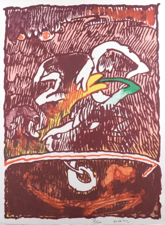 Литография Alechinsky - Great Flying Object, 1977