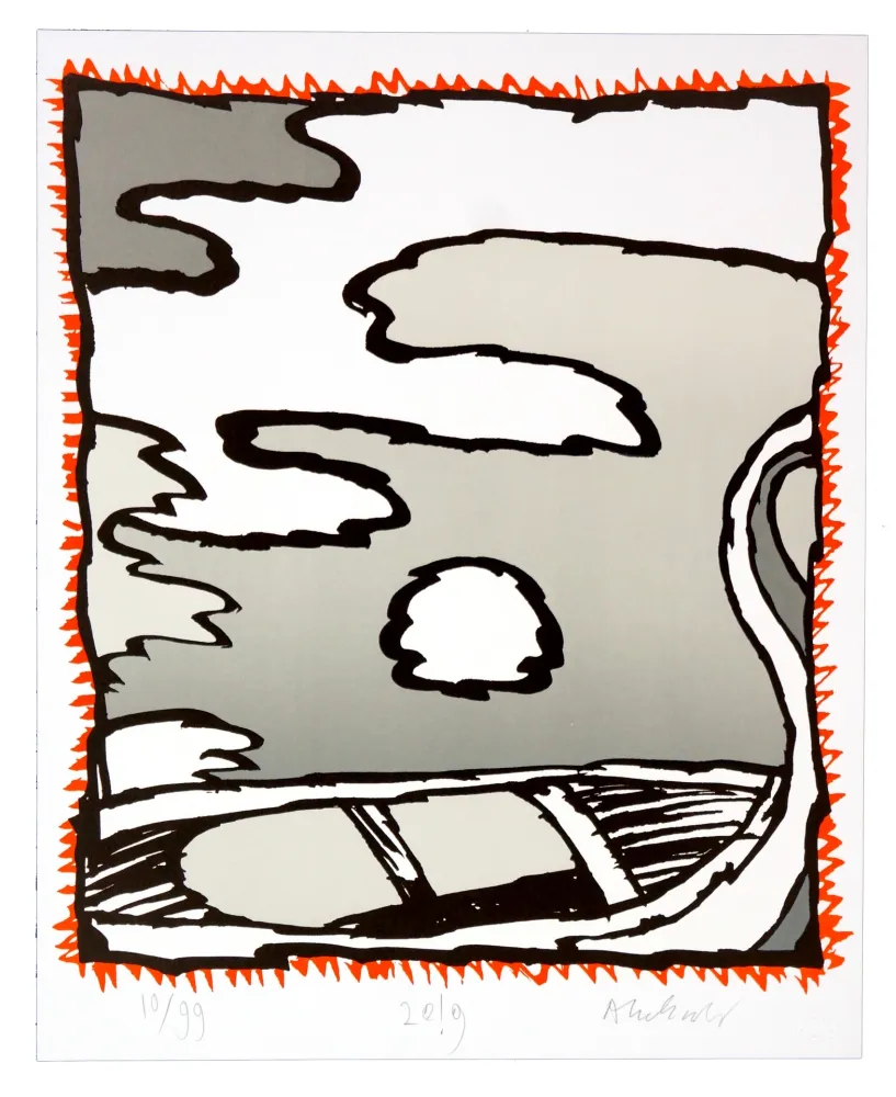 Литография Alechinsky - Griserie à minuit I