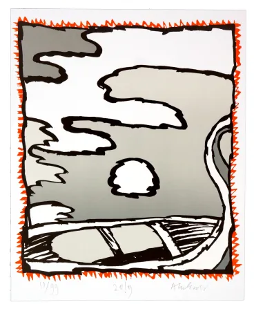 Литография Alechinsky - Griserie à minuit I