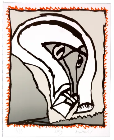 Литография Alechinsky - Griserie à minuit II