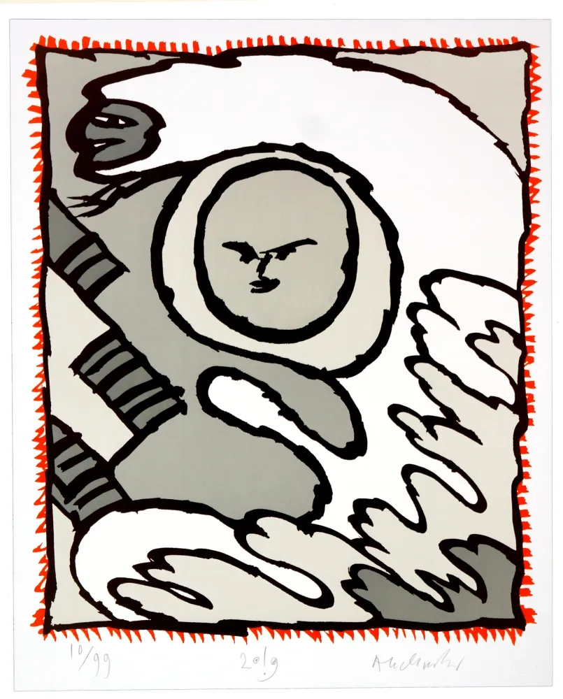 Литография Alechinsky - Griserie à minuit V