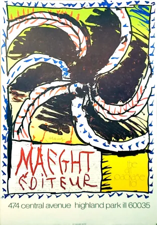 Литография Alechinsky - '' Highland park ''