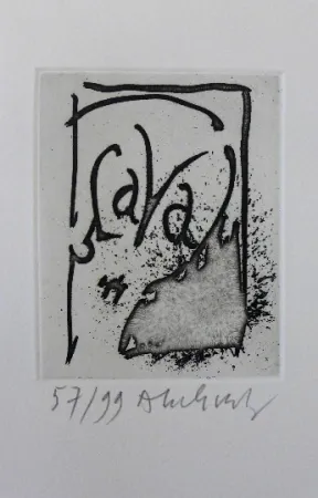 Офорт И Аквитанта Alechinsky - Homere est morte