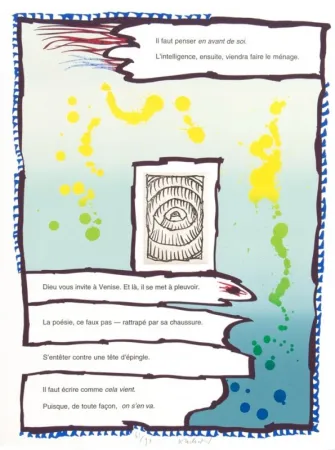 Литография Alechinsky - IL FAUT PENSER