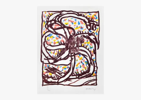 Литография Alechinsky - Jantes et jambes