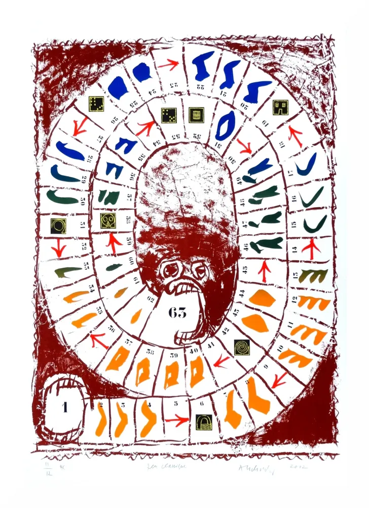 Литография Alechinsky - Jeu classique