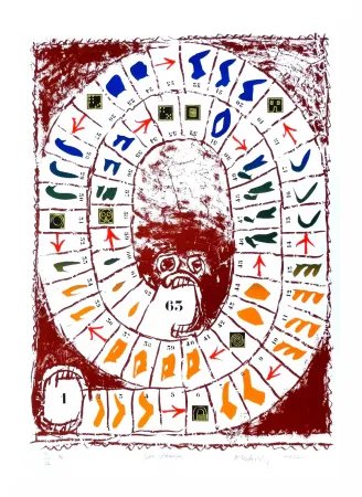 Литография Alechinsky - Jeu classique