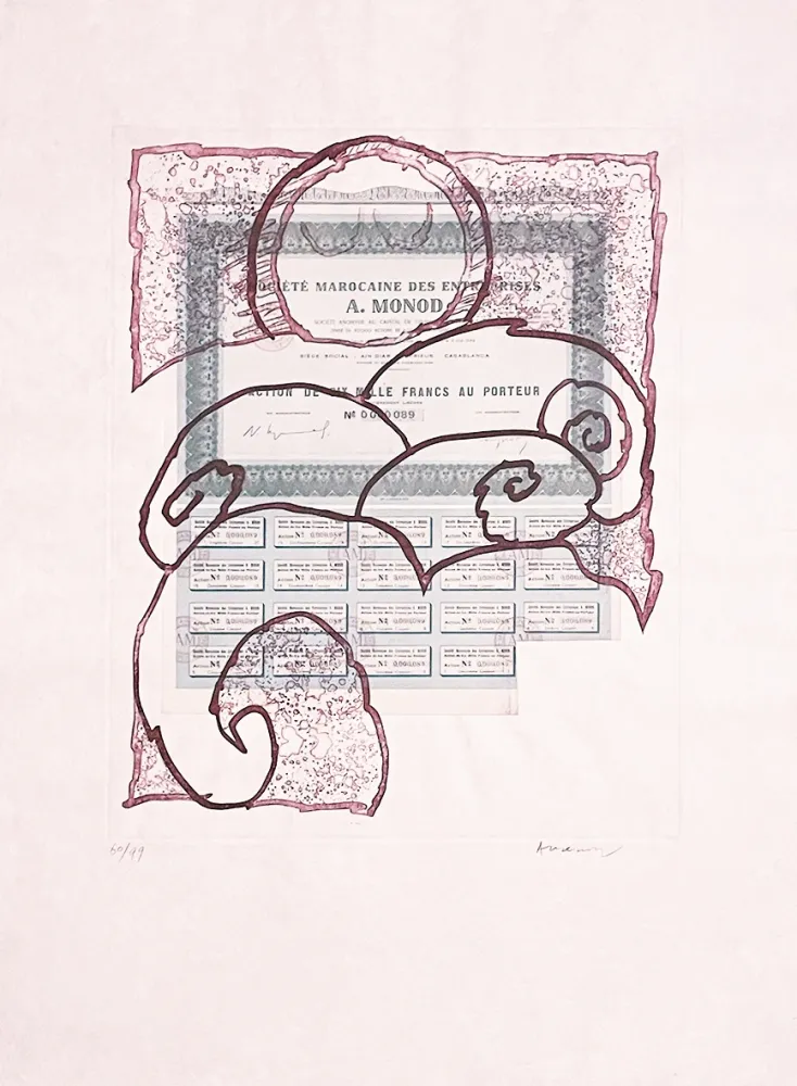 Офорт Alechinsky - Krach