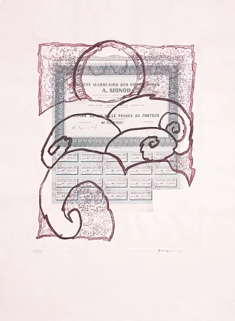 Офорт Alechinsky - Krach