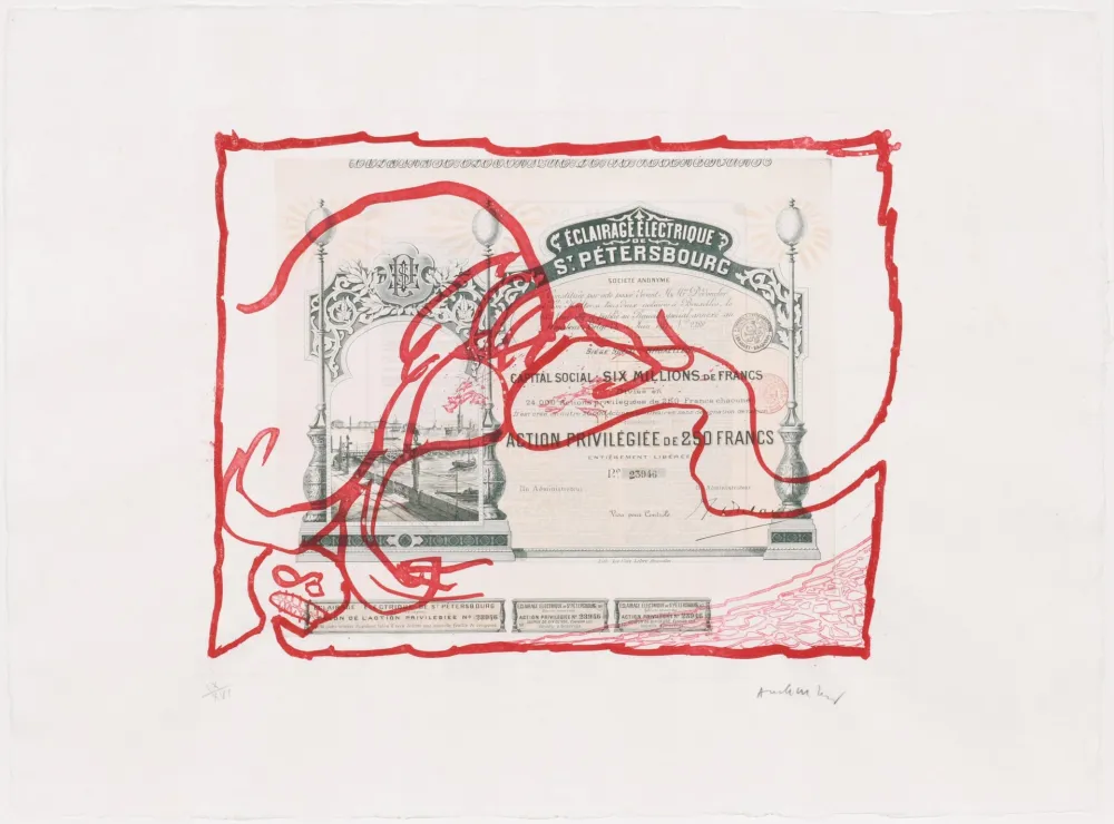 Офорт Alechinsky - Krach II