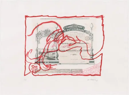 Офорт Alechinsky - Krach II