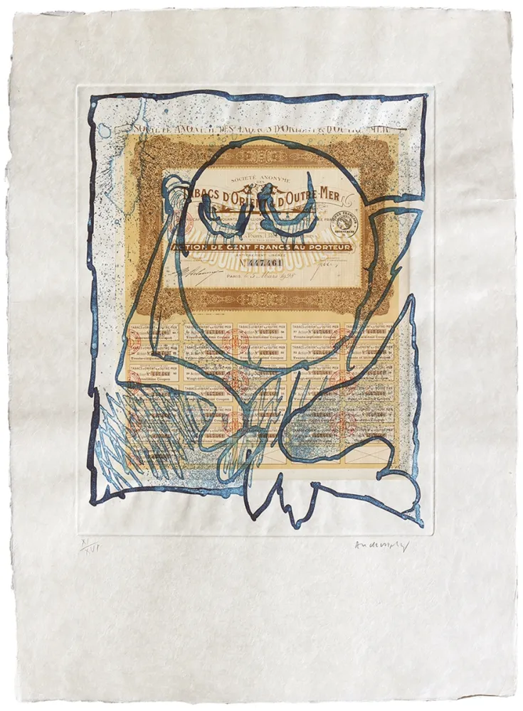 Офорт Alechinsky - Krach II.