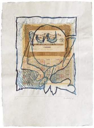 Офорт Alechinsky - Krach II.