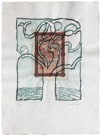 Офорт Alechinsky - Krach V.