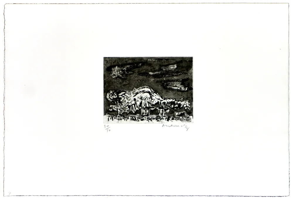 Офорт Alechinsky - La boule de feu