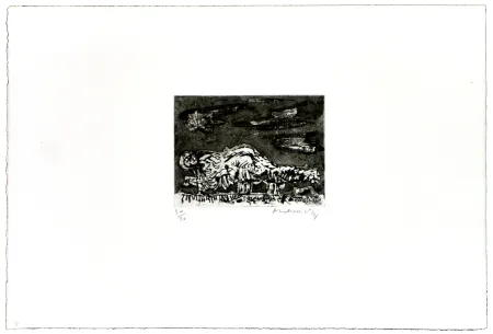 Офорт Alechinsky - La boule de feu