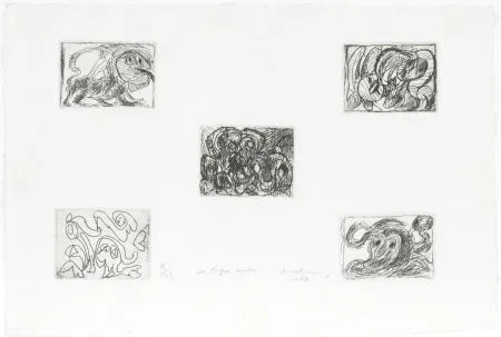 Офорт Alechinsky - La ligne seule