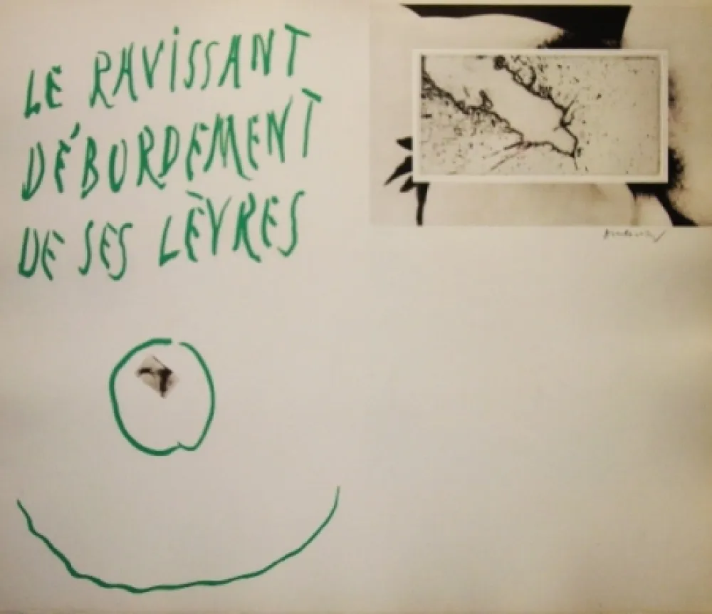 Офорт И Аквитанта Alechinsky - La ravissant débordement de ses lèvres