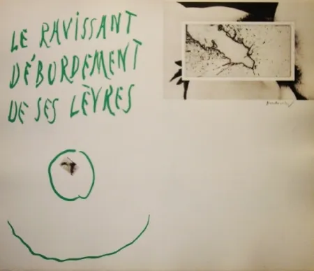 Офорт И Аквитанта Alechinsky - La ravissant débordement de ses lèvres