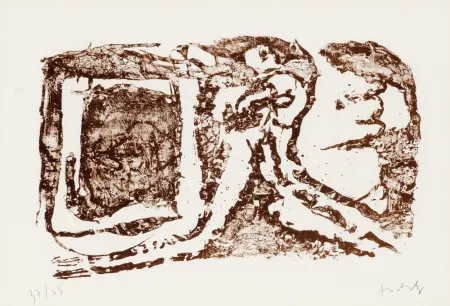 Литография Alechinsky - La reine des murs VI: Quittez cette entrechambre et parlez de l'une